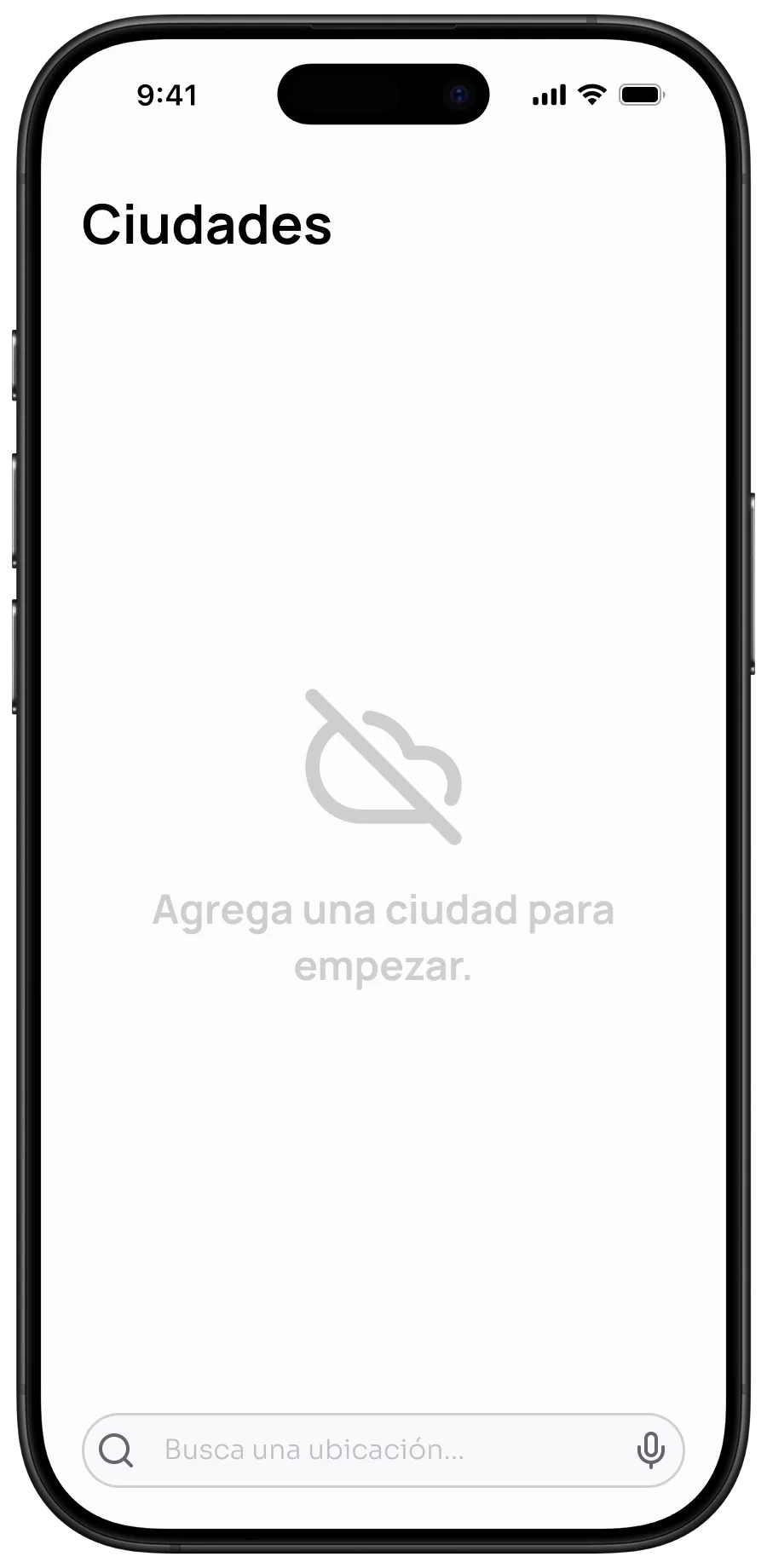 Imagen de la pantalla principal.